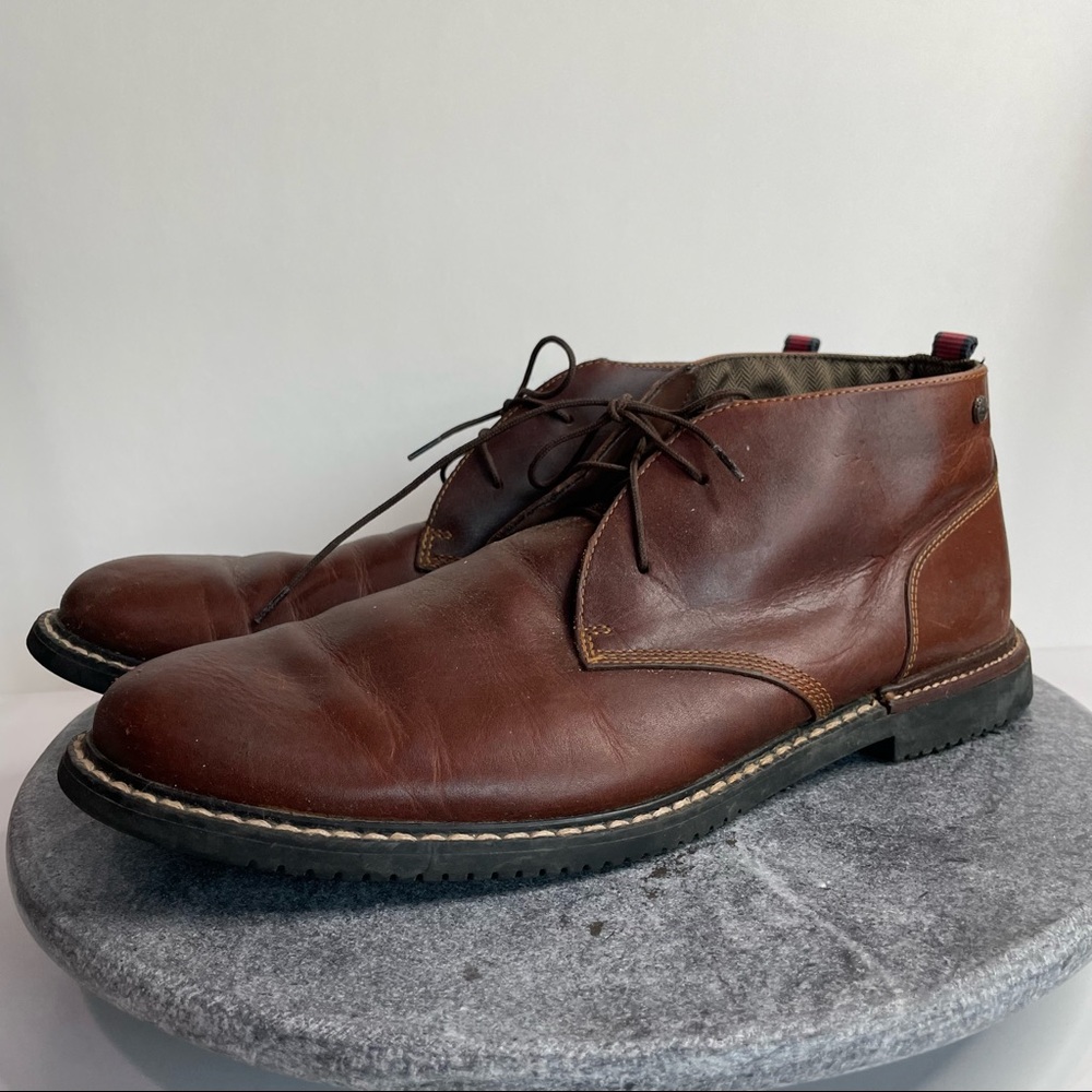 Timberland Dark Brown Leather Chukka Boots Dress Shoes